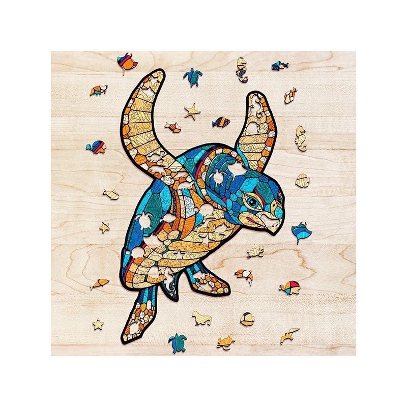 PUZZLE TORTUGA 150 PIEZAS EN MADERA