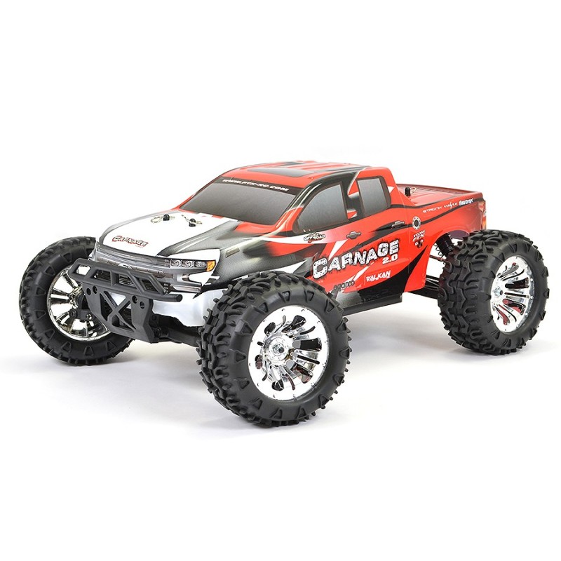 MONSTER FTX CARNAGE 2,0 1/10 4WD. BRUSHED RTR COMPLETO ROJO
