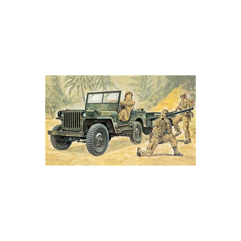 WILLYS MB JEEP W TRAILER