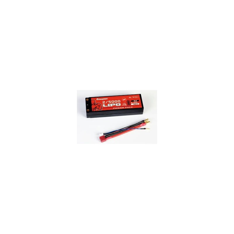 BATERIA LIPO 7,4 5000 MA.  100 C. CAJA DURA