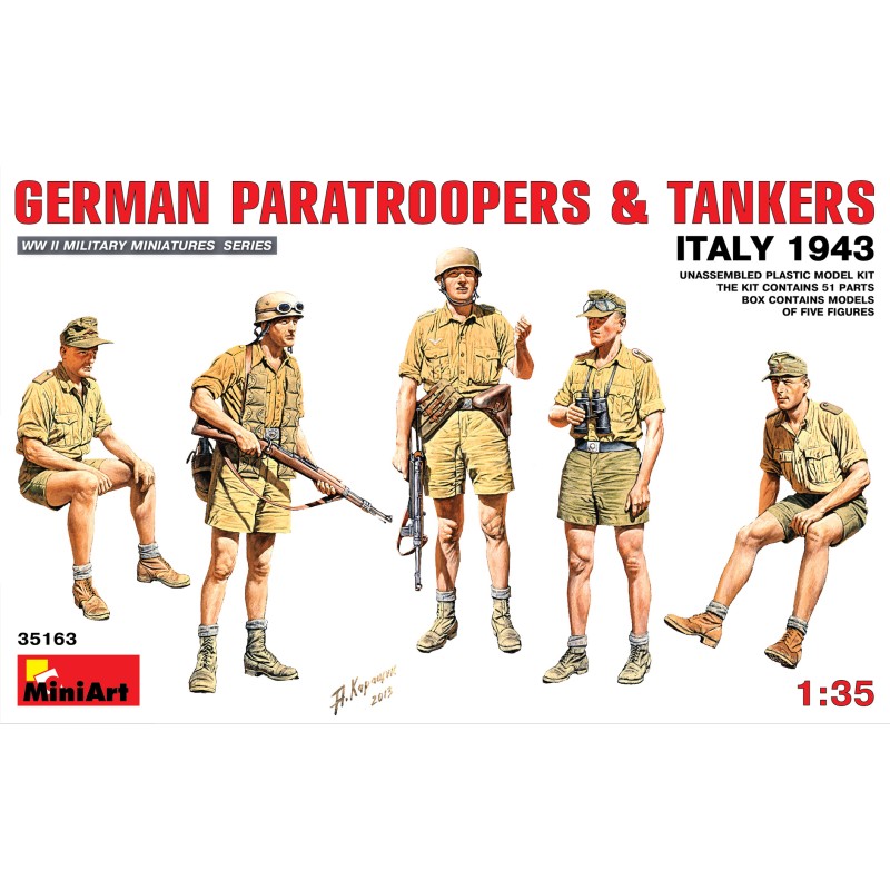 GERMAN PARATROOPERS & TANKERS ITALY 1943