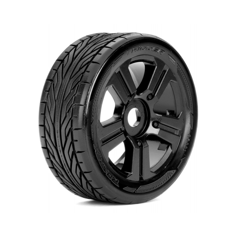 NEUMATICO CON LLANTA SLICKS 1/8 NEGRO PAR