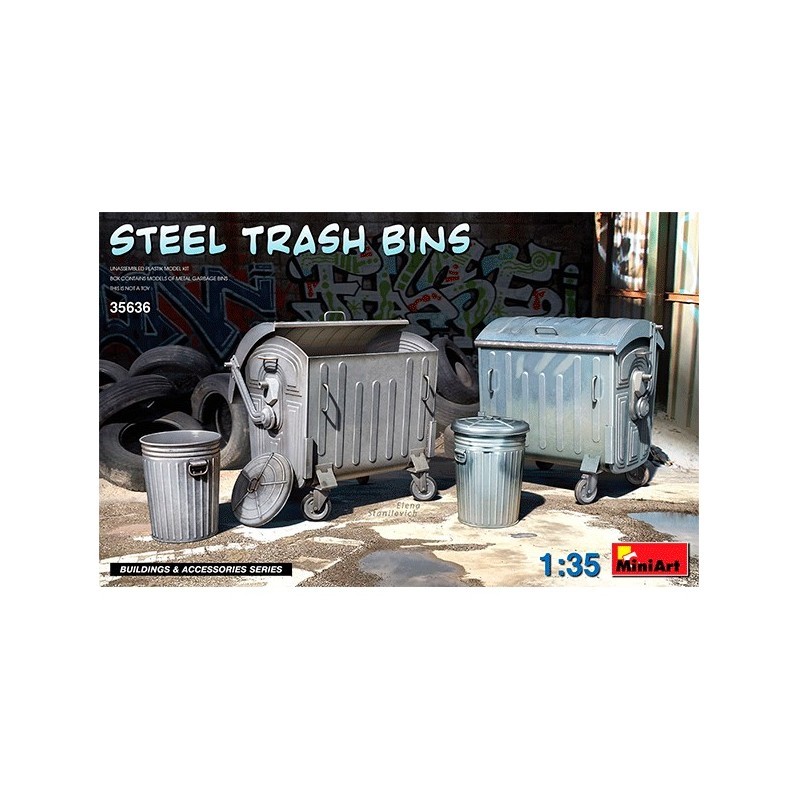 STEEL TRASH BINS