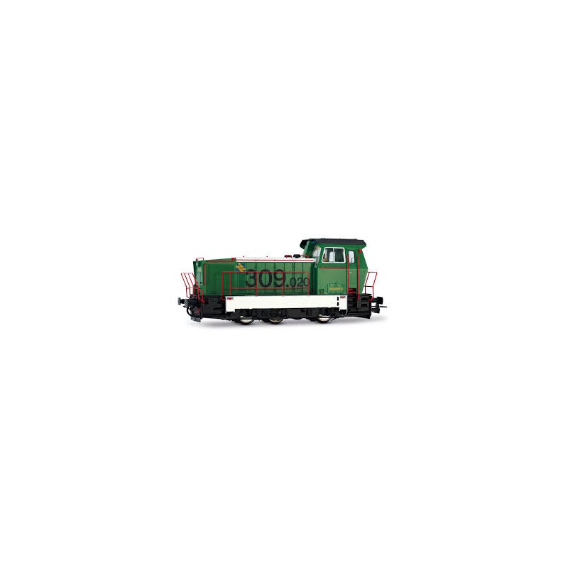 LOCOMOTORA DIESEL SERIE 309 BLANCO-VERDE