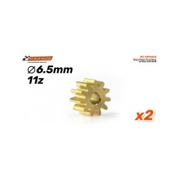 PIÑON 11D LATON 6,5MM EJE 2MM