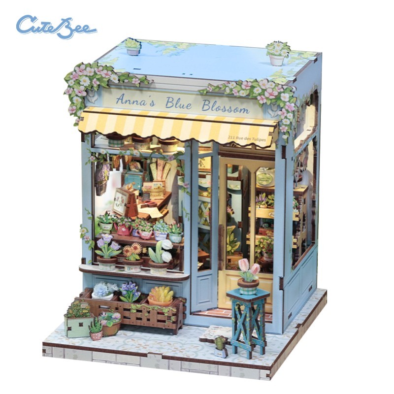 ANNA´S BLUE BLOSSOM 255 PIEZAS CASA-MINIATURA