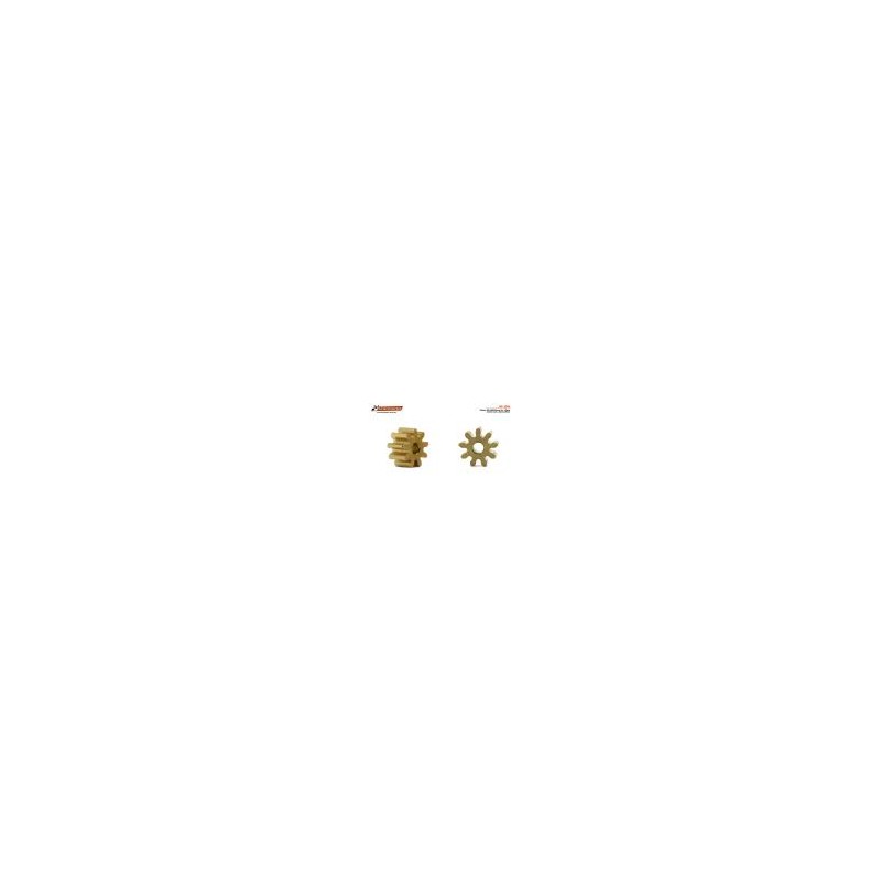 PIÑON 9D M50 LATON EJE 1,5MM 2 UNIDADES